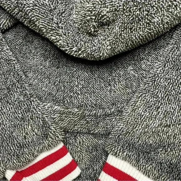 Canadiana Bathrobe Tie  Waist Hooded Charcoal Grey Size 3T - Picture 12 of 16